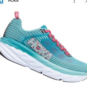 Hoka Women's Teal and Pink Athletic Shoes
